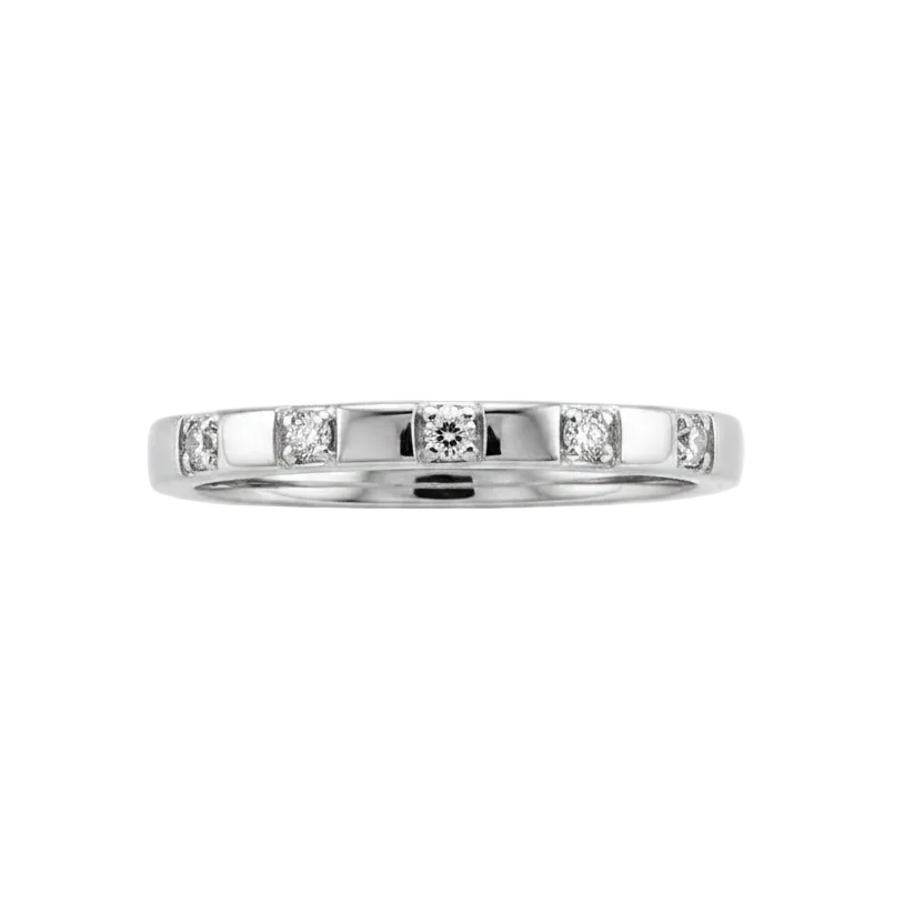 925 Sterling Silver Full Bezel Lab-Grown Diamonds Eternity Ring