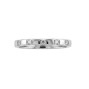 925 Sterling Silver Full Bezel Lab-Grown Diamonds Eternity Ring