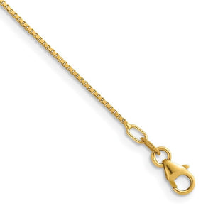 18K Yellow Gold Box Chain. 4.3gr 18" 1.2mm