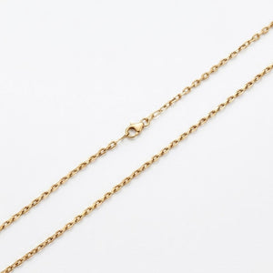18K Yellow Gold Elongated Box Link Chain