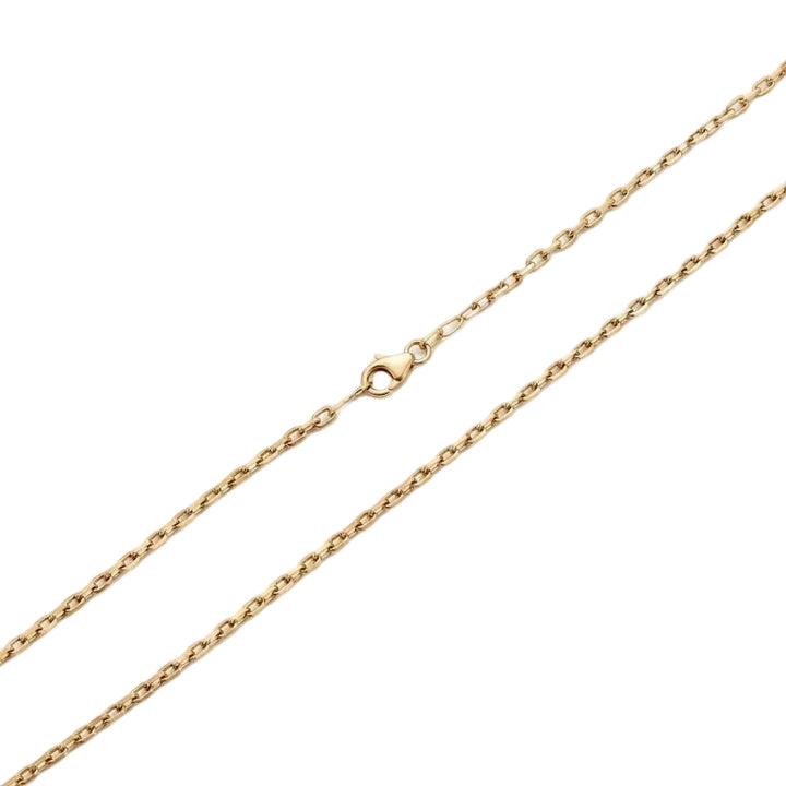 18K Yellow Gold Elongated Box Link Chain