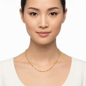 18K Yellow Gold Elongated Box Link Chain