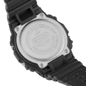 Casio G-Shock Black Resin Digital Watch 42.8mm 200m DW-5600UE-1 stainless steel caseback