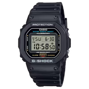Casio G-Shock Black Resin Digital Watch 42.8mm 200m DW-5600UE-1 front view