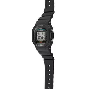 Casio G-Shock Black Resin Digital Watch 42.8mm 200m DW-5600UE-1 side profile