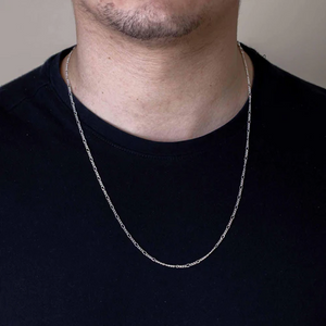 Silver Figaro Chains, 16 