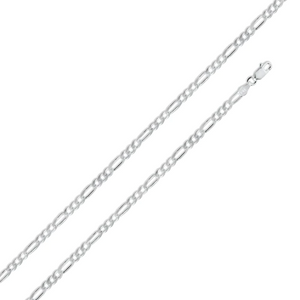 Silver Figaro Style Chain ,3.9mm, 18