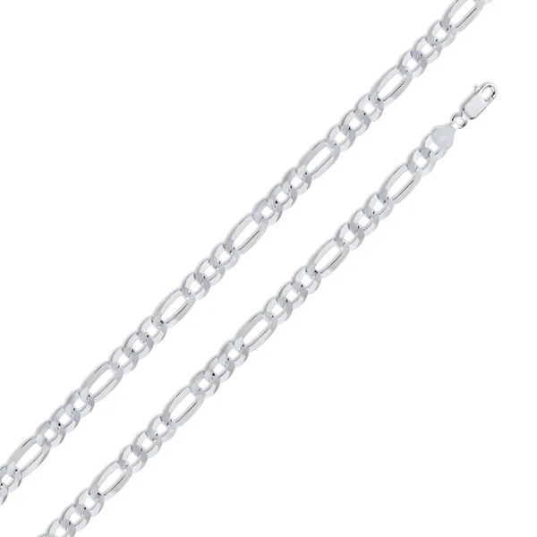 Sterling Silver Figaro style Bracelet 8"