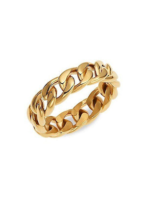Yellow Gold Chain Link Ring.