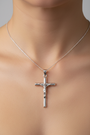White Gold Crucifix Pendant (cross) 14k