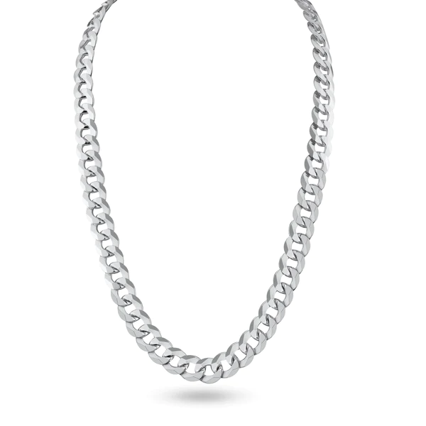 Sterling Silver Curb Chain 8.6mm – 20"