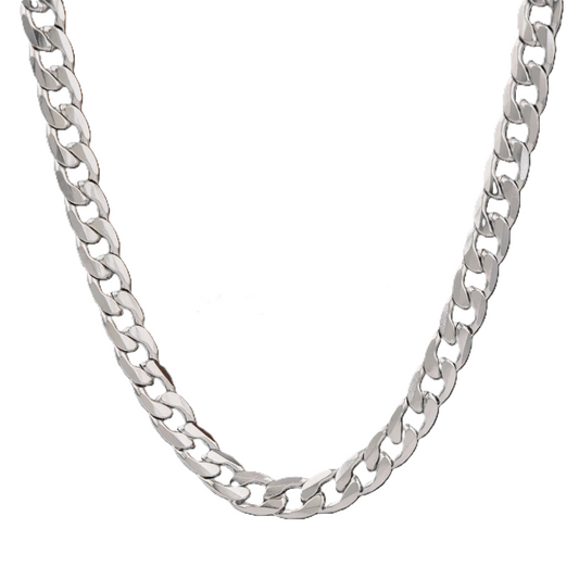 Sterling Silver Curb chain 24 Inches, 8mm