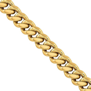 18k Yellow Gold Miami Cuban Link Chain ,16 Inches