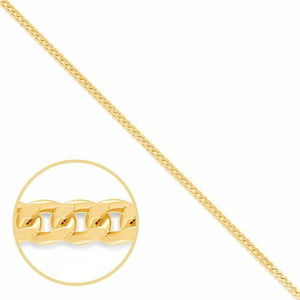 Yellow Gold Curb Flat Chain, 18k, 24 Inches, 4.76gr