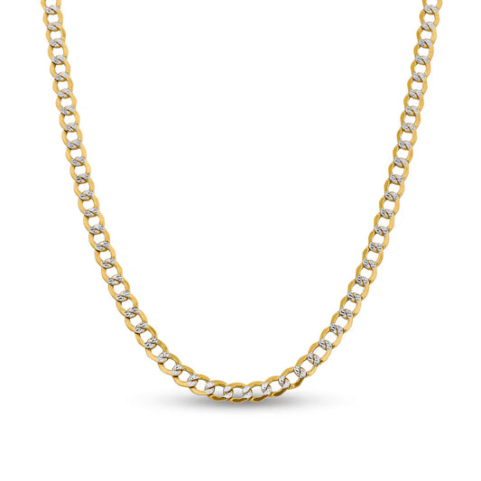 Two Tones Curb chain, 3mm, 14k, 20 Inches, 5.75gr