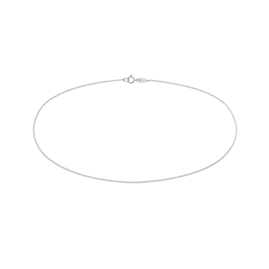 18K White Gold Cable Chain Necklace