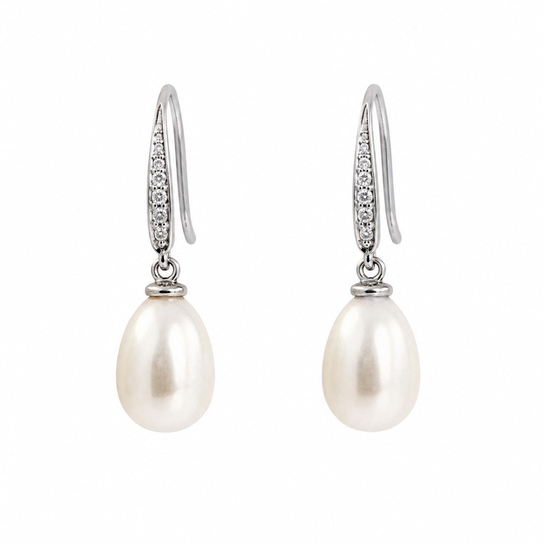 925 Sterling Silver Freshwater Pearl Drop Earrings