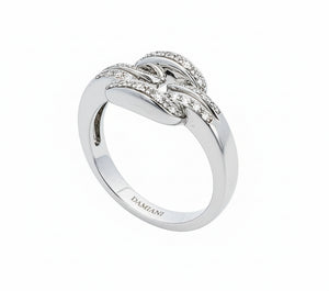 Italian White Gold Damiani Diamond Ring. 18k,  TDW: .6ct VS EF - Resale