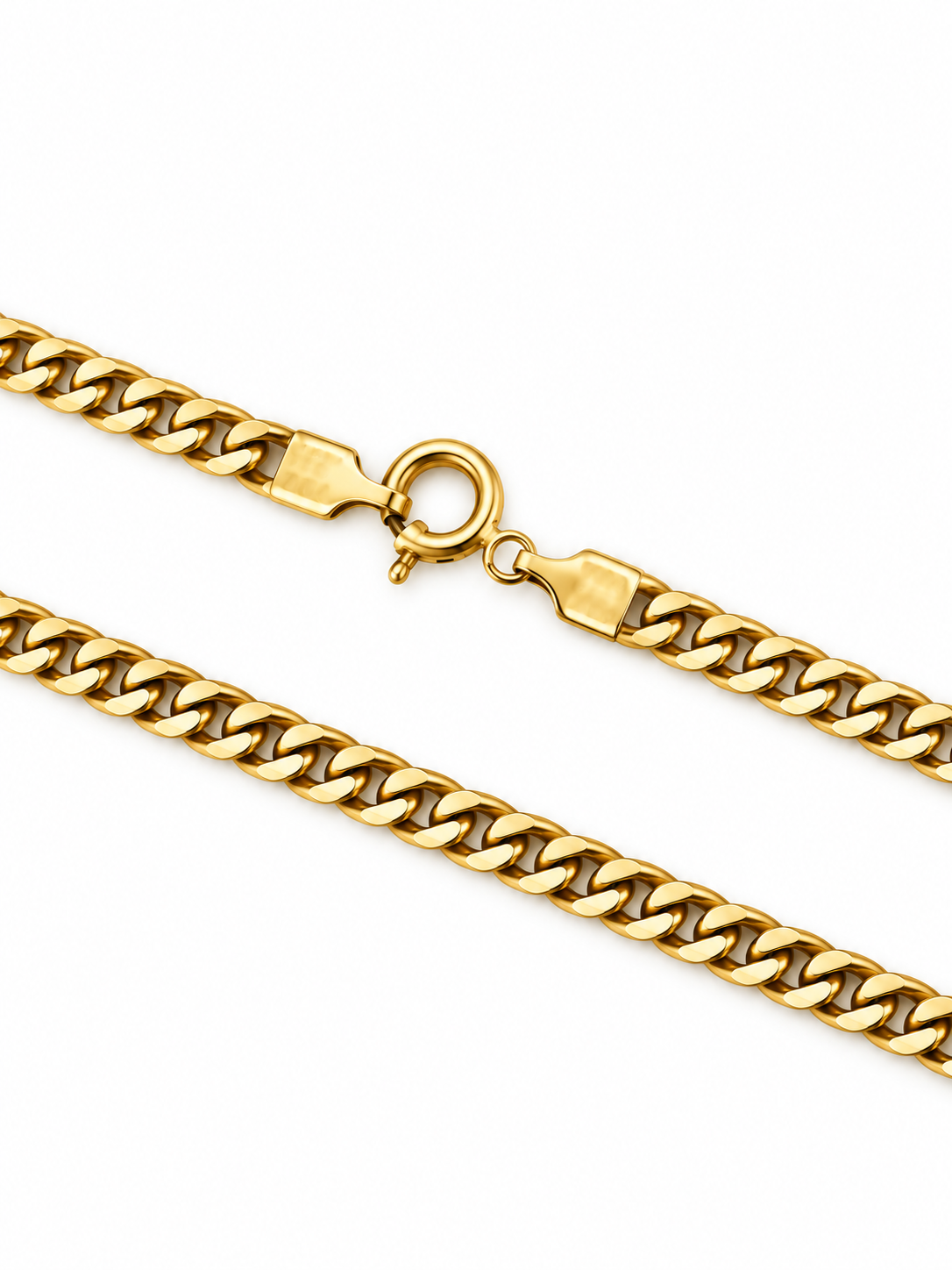 18K Yellow Gold Curb Chain Necklace
