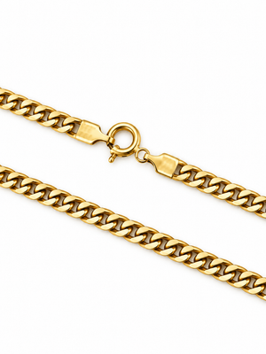 18K Yellow Gold Curb Chain Necklace