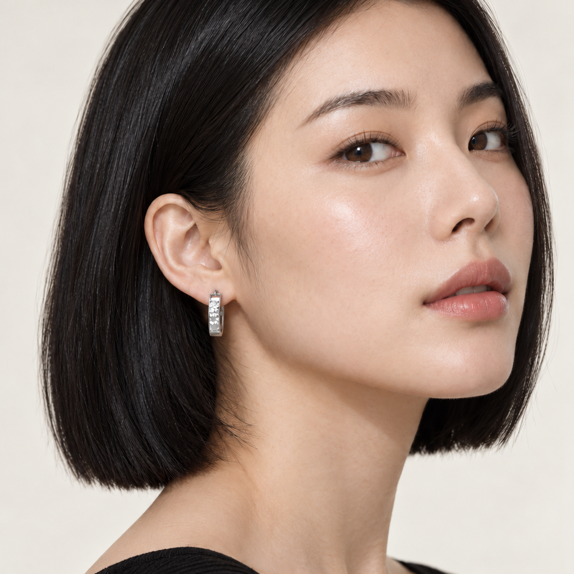925 Sterling Silver Diamond Cut Hollow Back Hoop Earrings