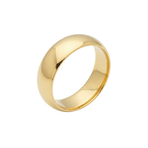 14K Yellow Gold Wide Band Ring- 5.8mm