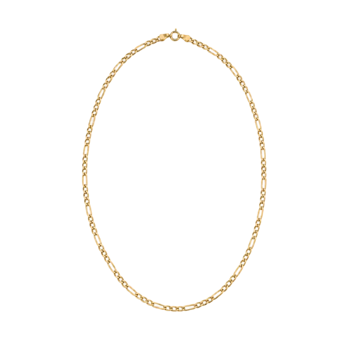 18K Yellow Gold Figaro Chain Necklace