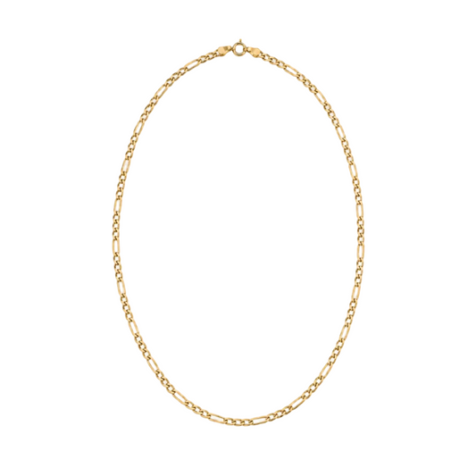 18K Yellow Gold Figaro Chain Necklace