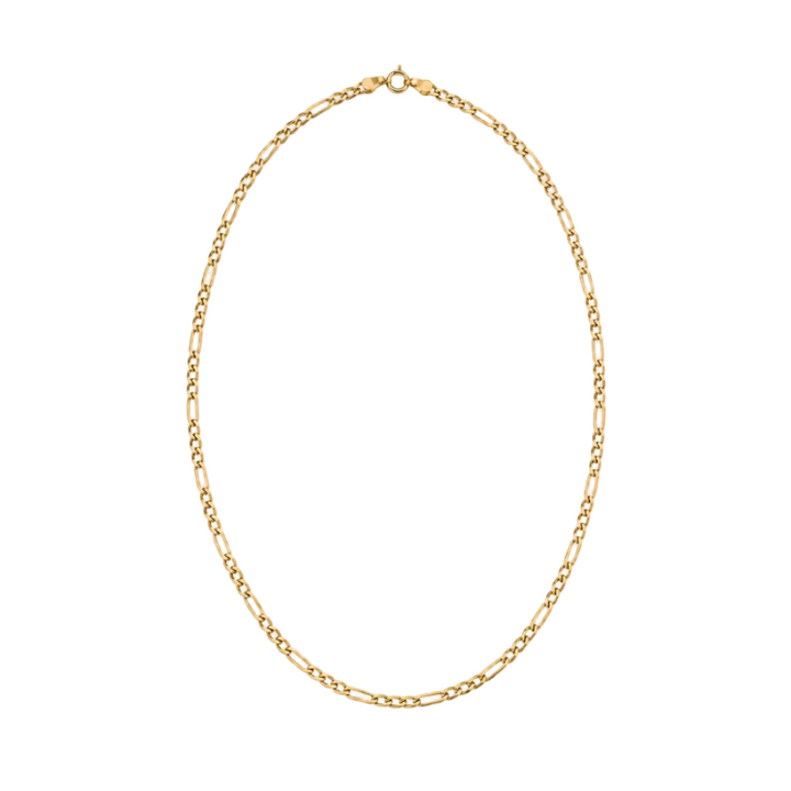 18K Yellow Gold Figaro Chain Necklace