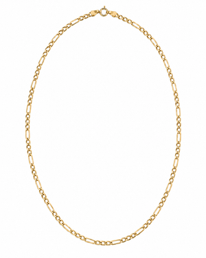 18K Yellow Gold Figaro Chain Necklace
