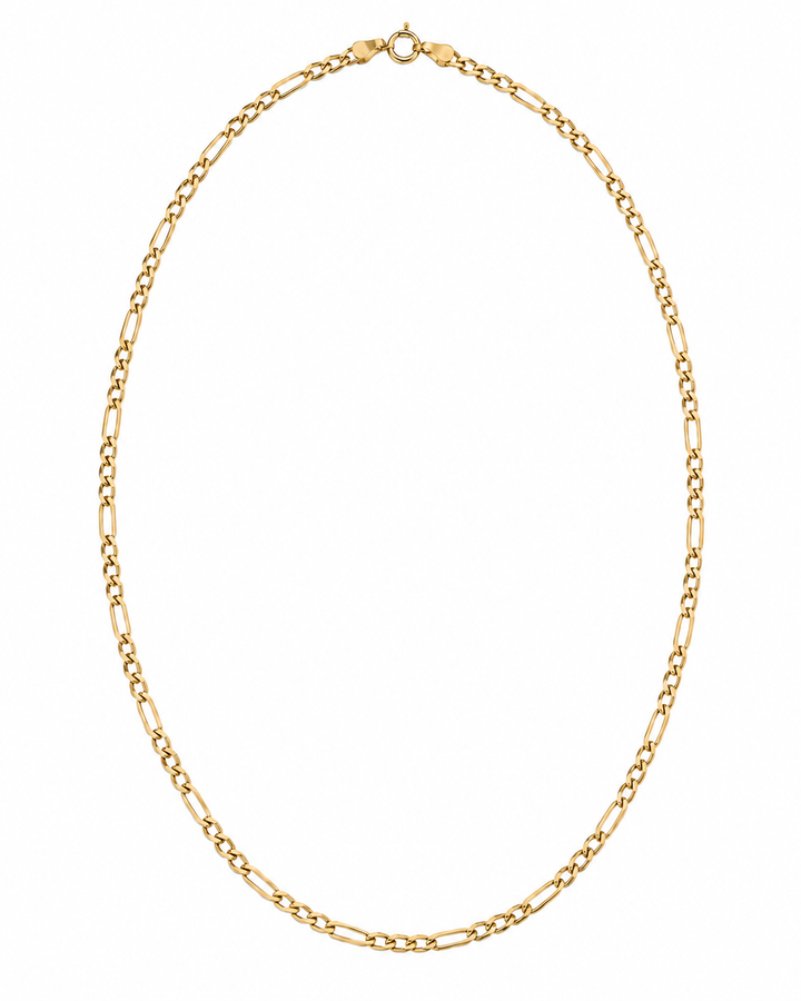 18K Yellow Gold Figaro Chain Necklace