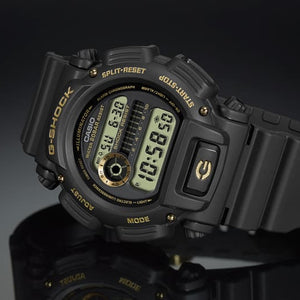 Casio G-Shock Black Resin Digital Watch 46.5mm 200m DW-9052GBX-1A9 angled view
