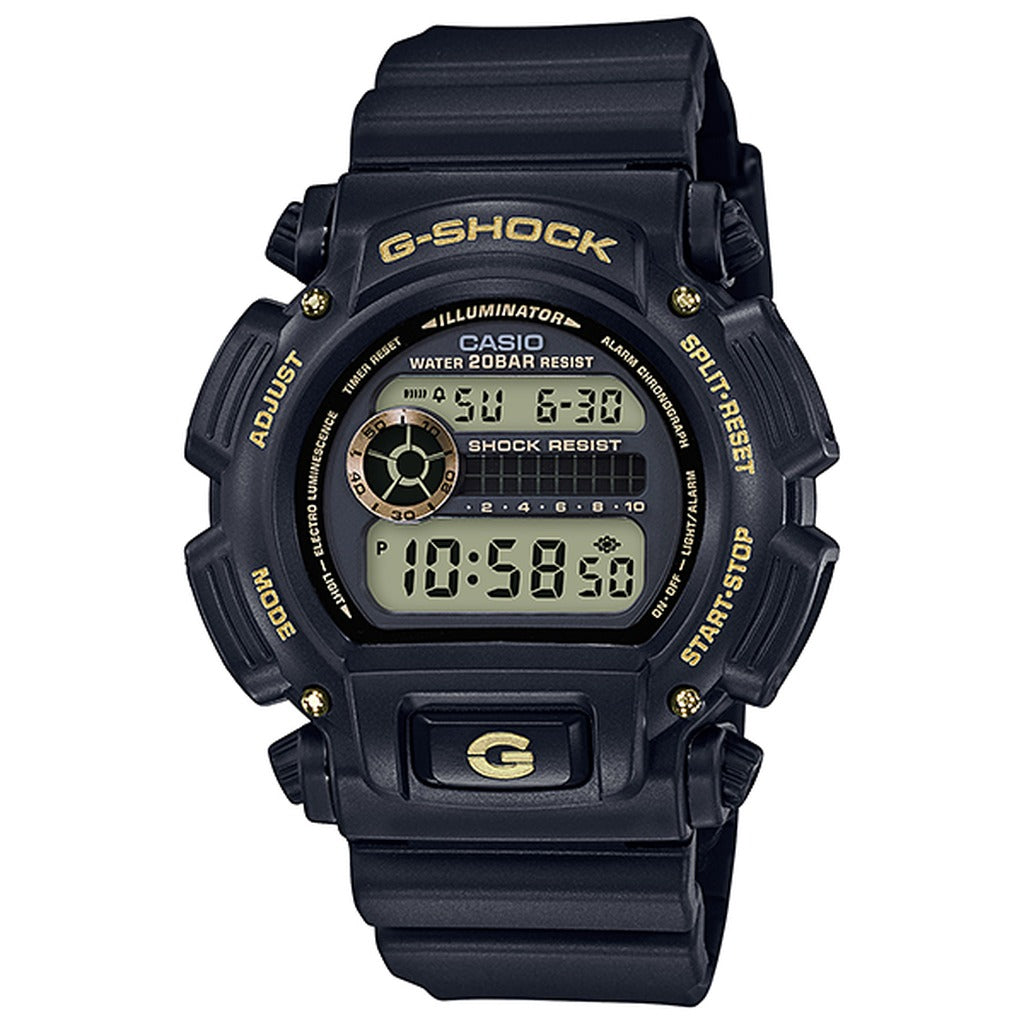 Casio G-Shock Black Resin Digital Watch 46.5mm 200m DW-9052GBX-1A9 front view