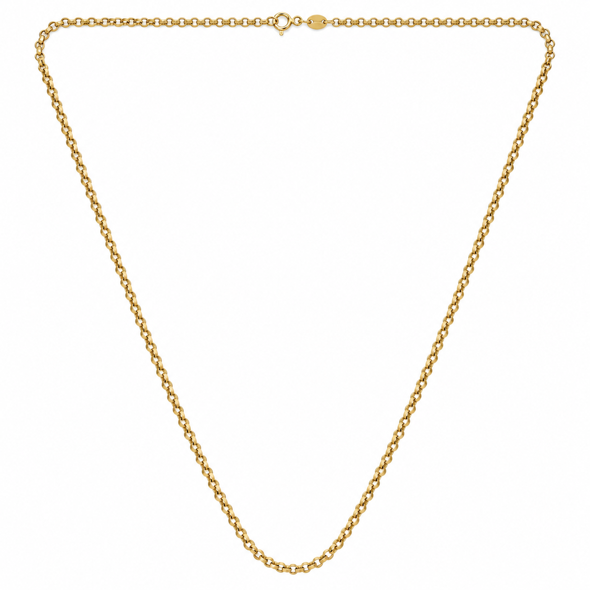 18K Yellow Gold Rolo Chain Necklace