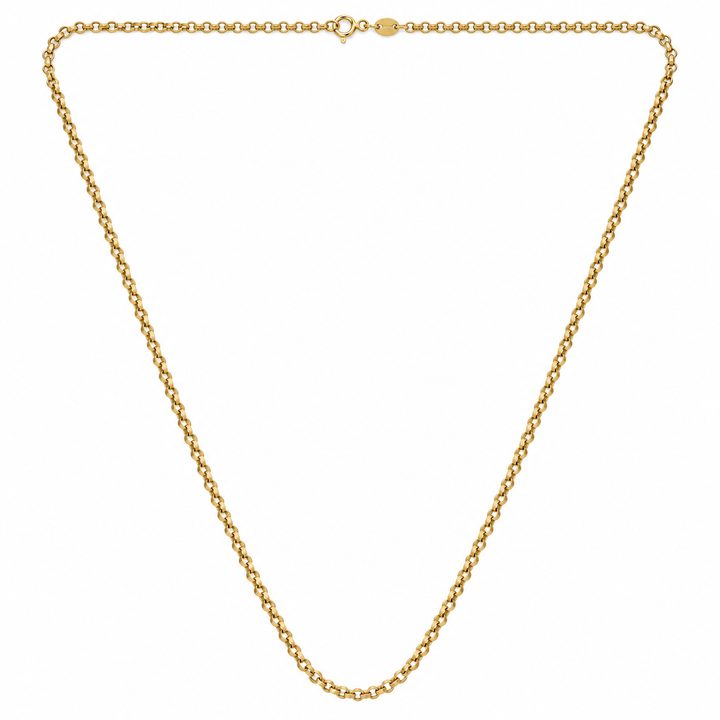 18K Yellow Gold Rolo Chain Necklace