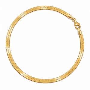 18K Yellow Gold Herringbone Chain Bracelet