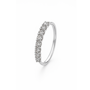18K White Gold Half Eternity Diamond Band