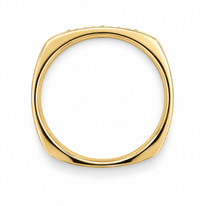 14K Yellow Gold Diamond Row Band