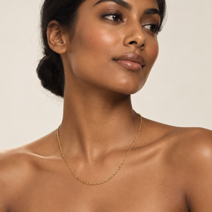 18K Yellow Gold Anchor Chain Necklace
