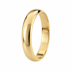 10K Yellow Gold Half Dome Band Ring
