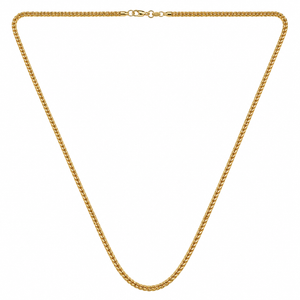 18K Yellow Gold Wheat Chain Necklace