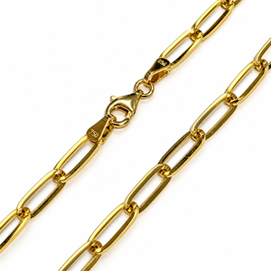 18K Yellow Gold Paperclip Chain Necklace