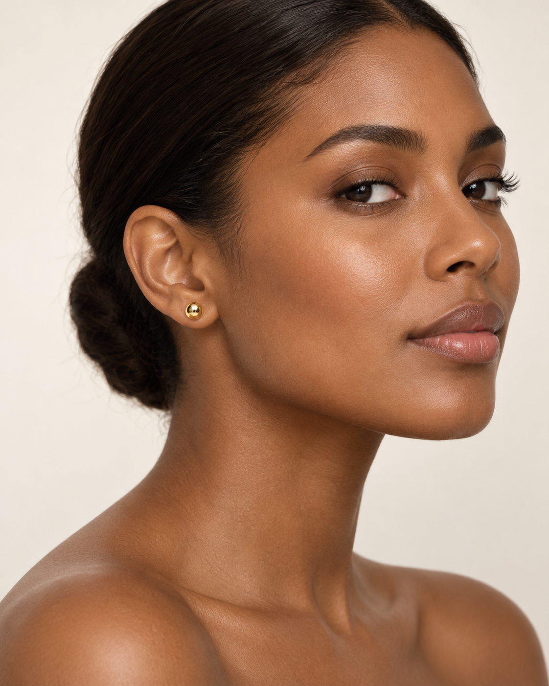 14K Yellow Gold Ball Bead Stud Earrings