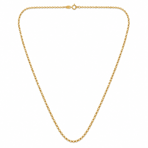 18K Yellow Gold Rolo links Chain Necklace