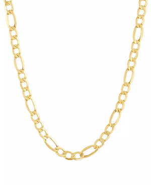14K Yellow Gold Figaro Chain. 20" 4mm