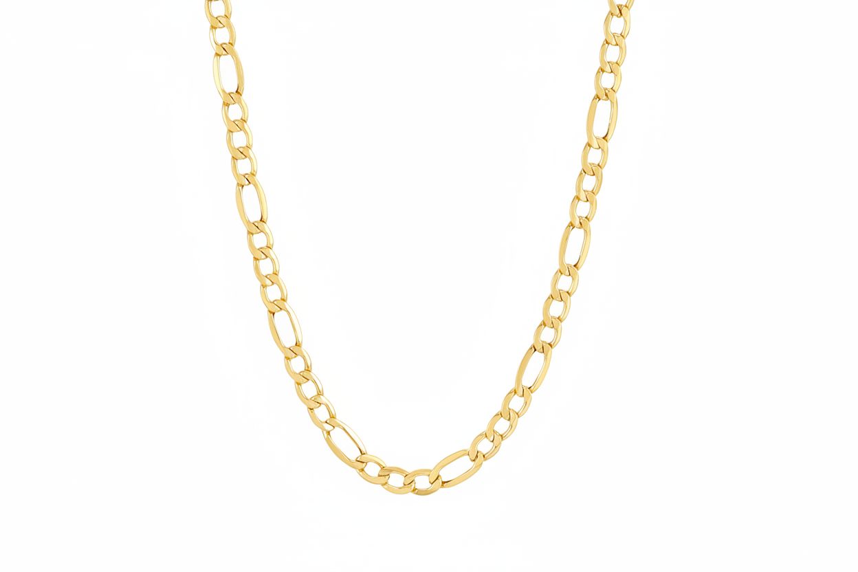 14K Yellow Gold Figaro Chain 4mm