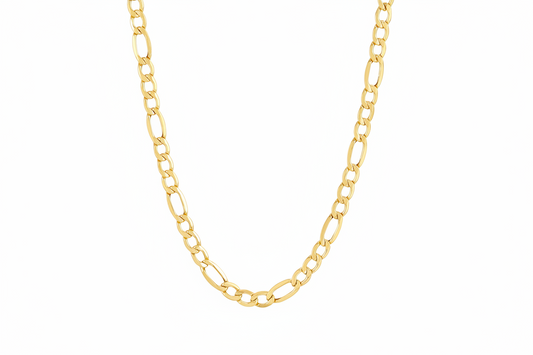 Yellow Gold Figaro Chain 4mm,  14k