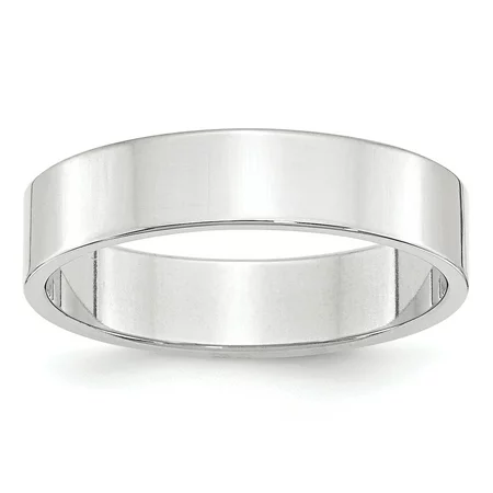 White Gold Flat Band. 10k,  4.1gr