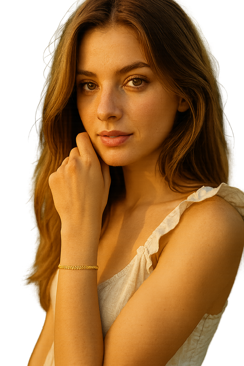 Yellow Gold Curb Chain Bracelet with Lobster Clasp, 18k  2.9 gr 7.5 inch