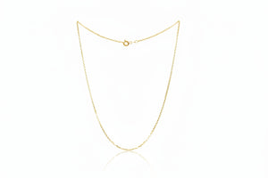 18K Yellow Gold Cable Link Chain 16" 1.9 gr